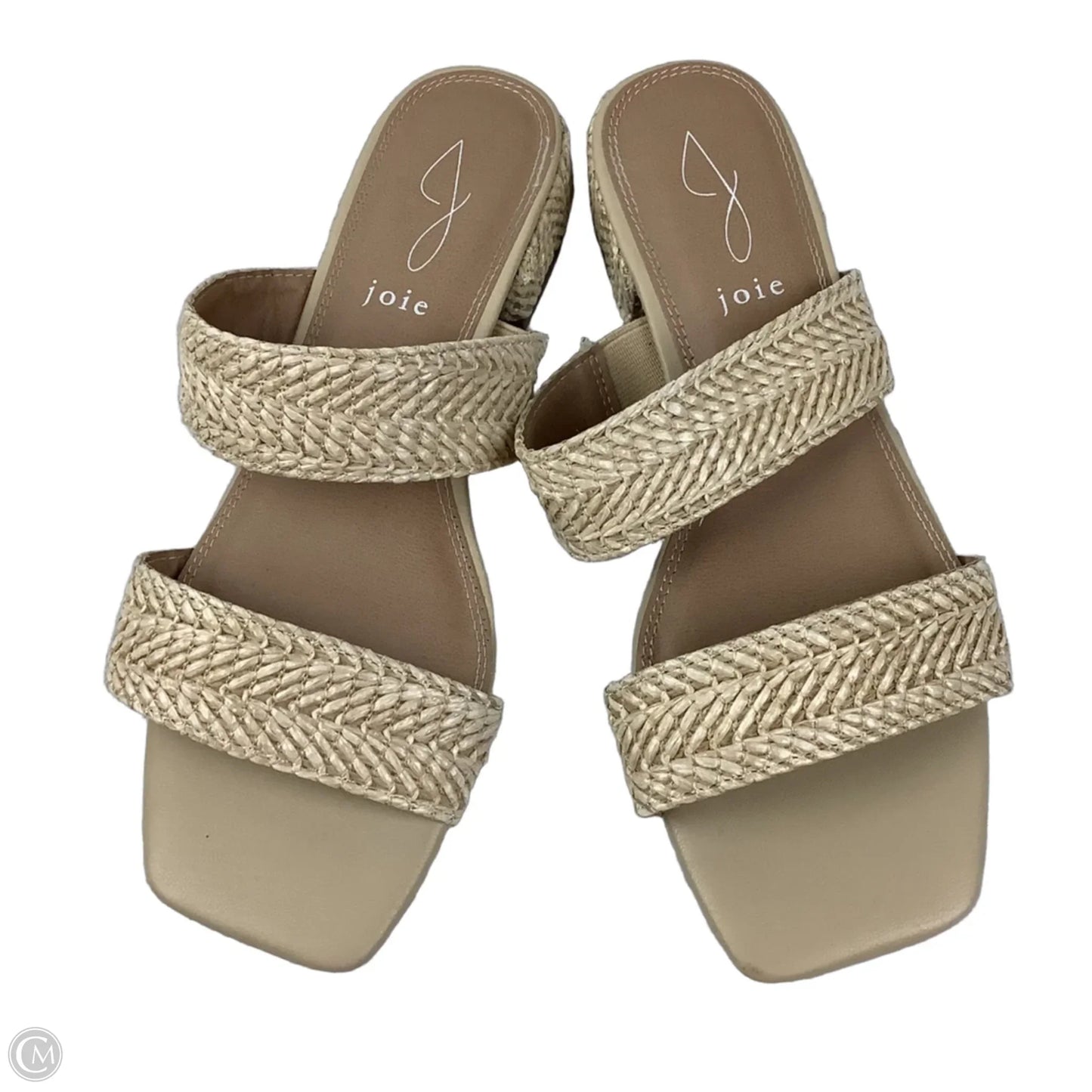 Sandals Heels Block By Joie In Tan, Size: 6.5