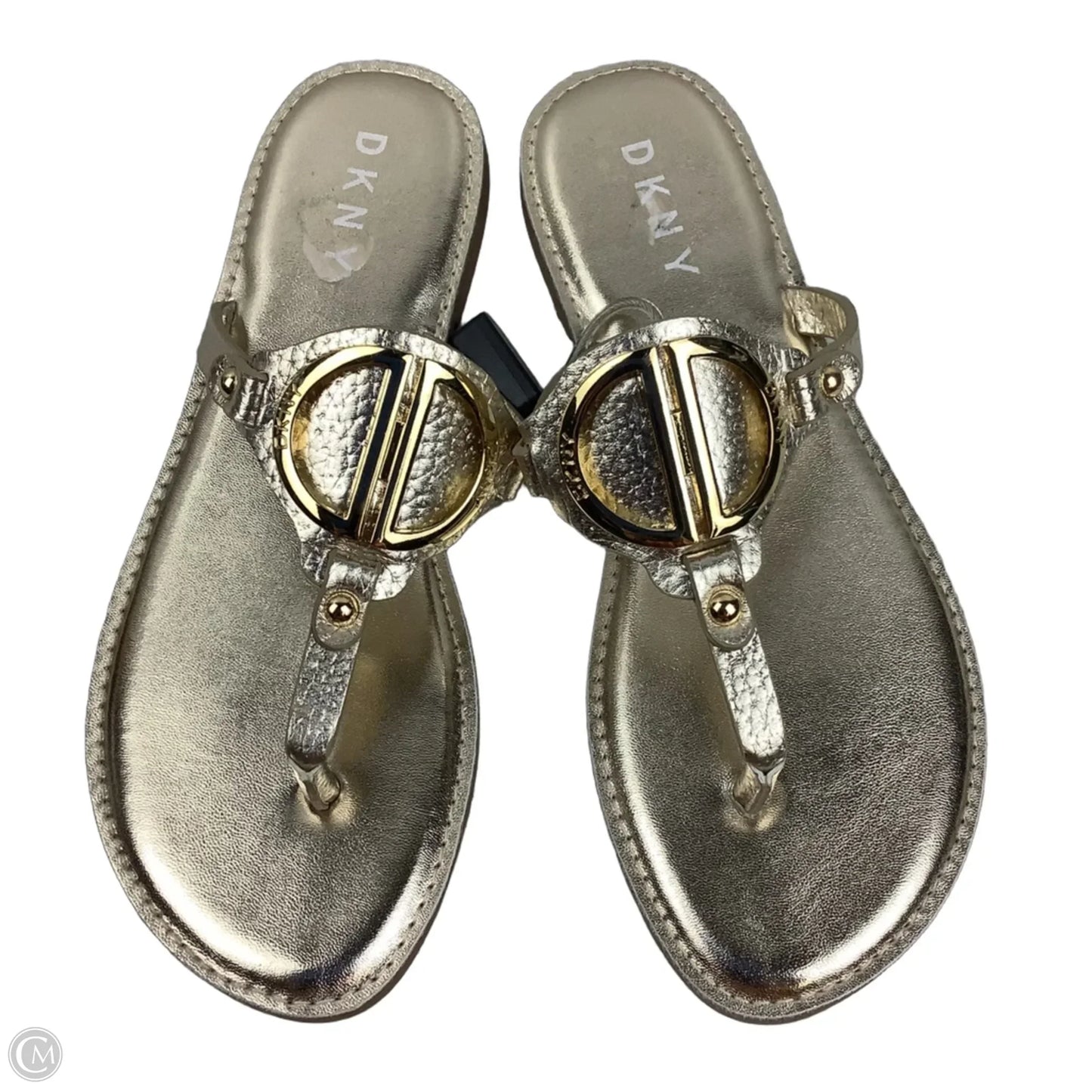 Sandals Flats By Dkny In Gold, Size: 6.5