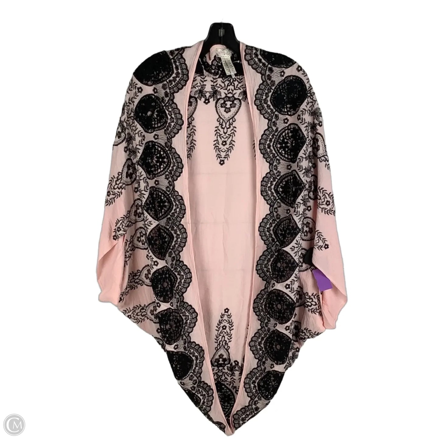 Kimono By Free People In Black & Pink, Size: Osfm