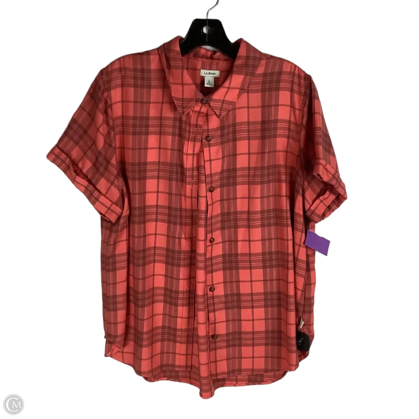 Top Short Sleeve By L.l. Bean In Red, Size: L