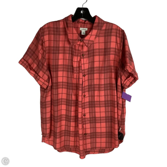 Top Short Sleeve By L.l. Bean In Red, Size: L