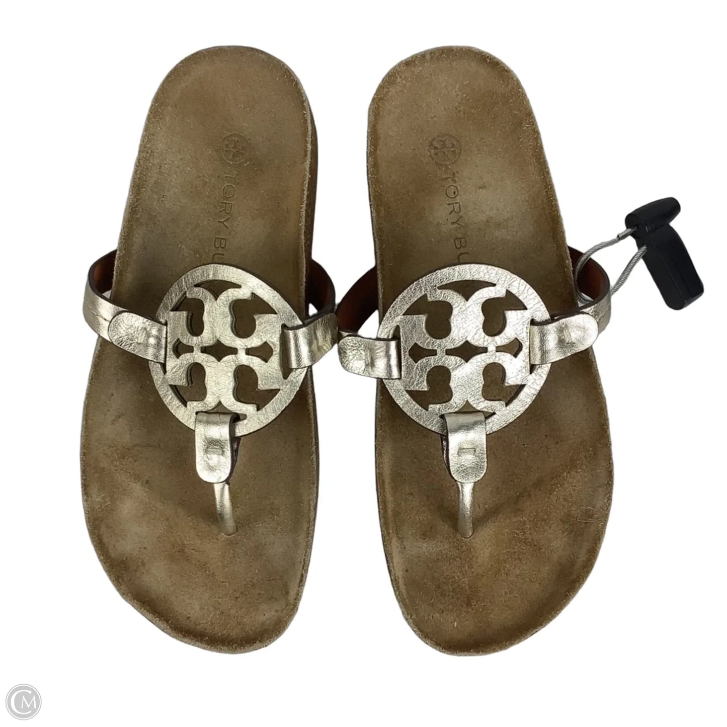Sandals Designer By Tory Burch In Bronze, Size: 6