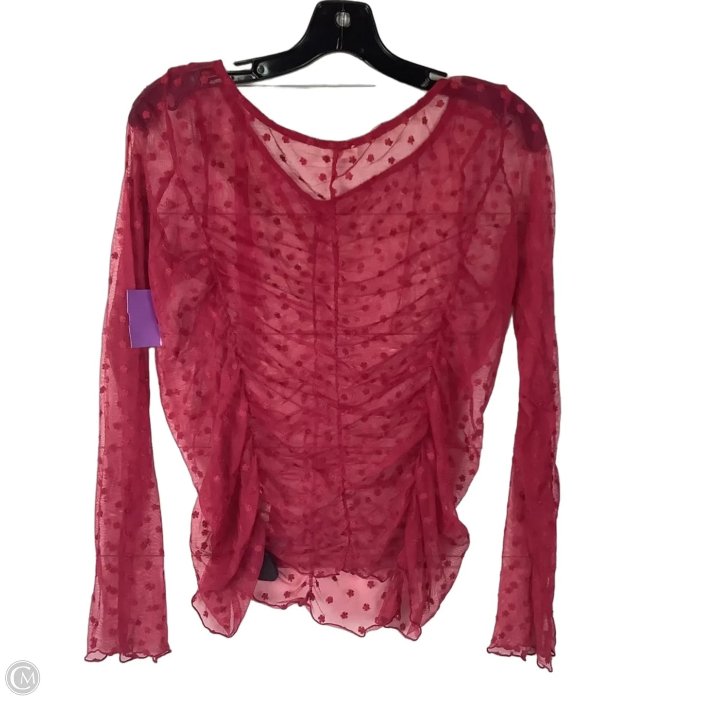 Top Long Sleeve By Free People In Red, Size: L