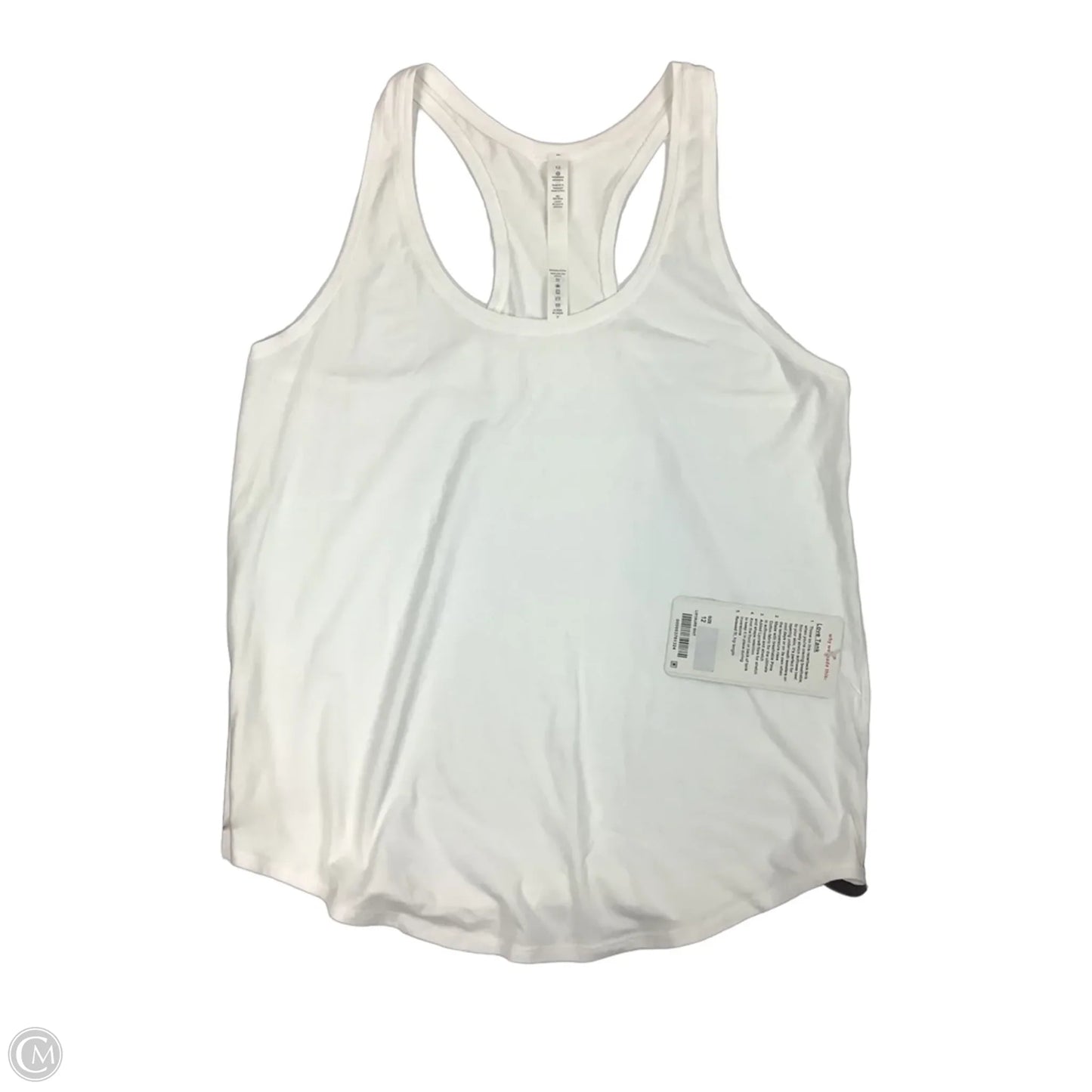 Athletic Tank Top By Lululemon In White, Size: 12