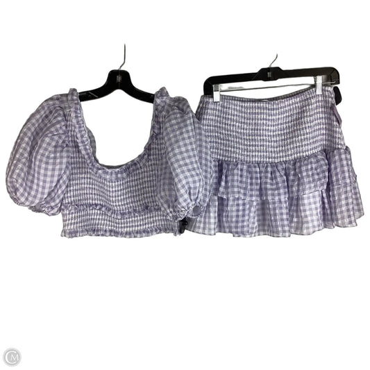 Skirt Set 2pc By Clothes Mentor In Purple, Size: L
