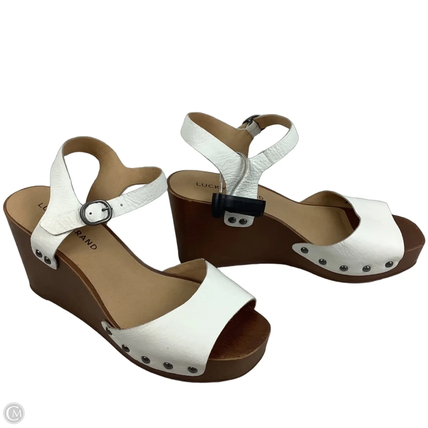 Shoes Heels Wedge By Lucky Brand In White, Size: 7