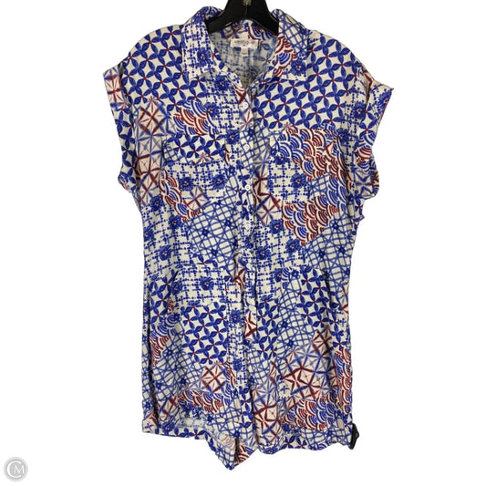 Romper By Vestique In Blue & Red & White, Size: M