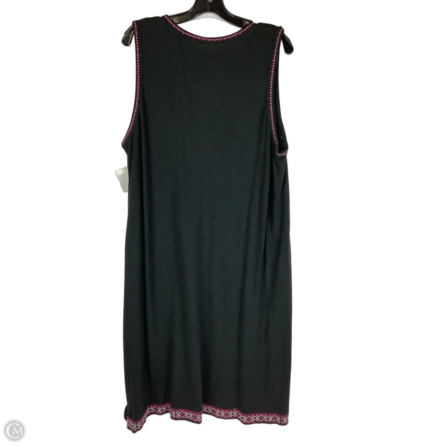 Dress Casual Midi By J. Jill In Black & Purple, Size: Xl