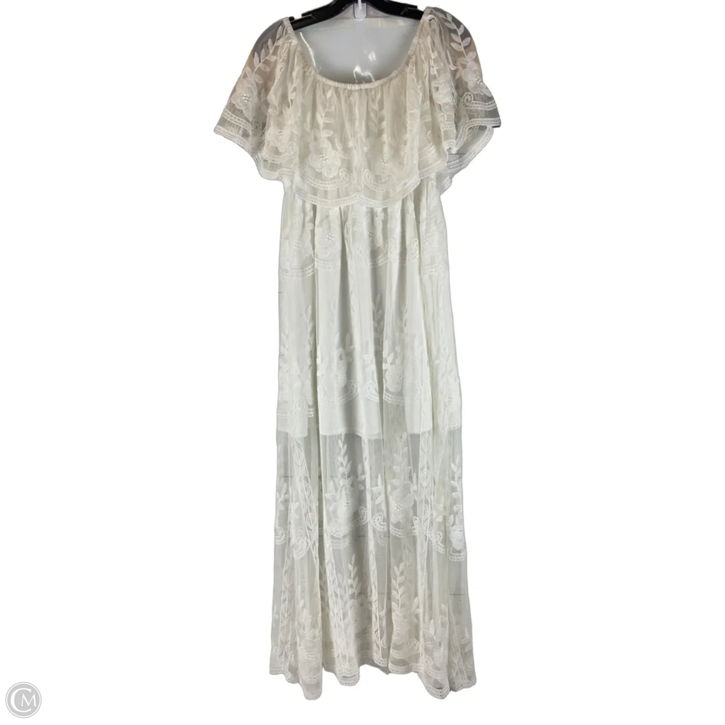 Dress Party Long By Clothes Mentor In White, Size: S