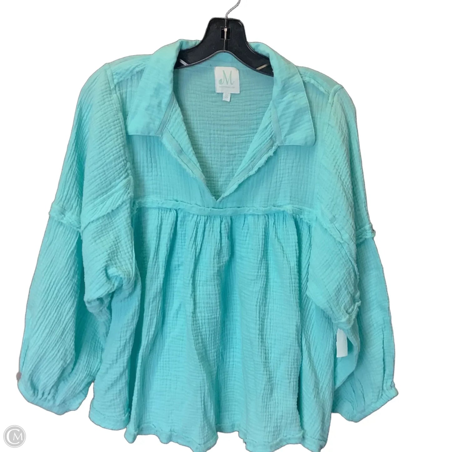 Top Long Sleeve By Clothes Mentor In Teal, Size: S