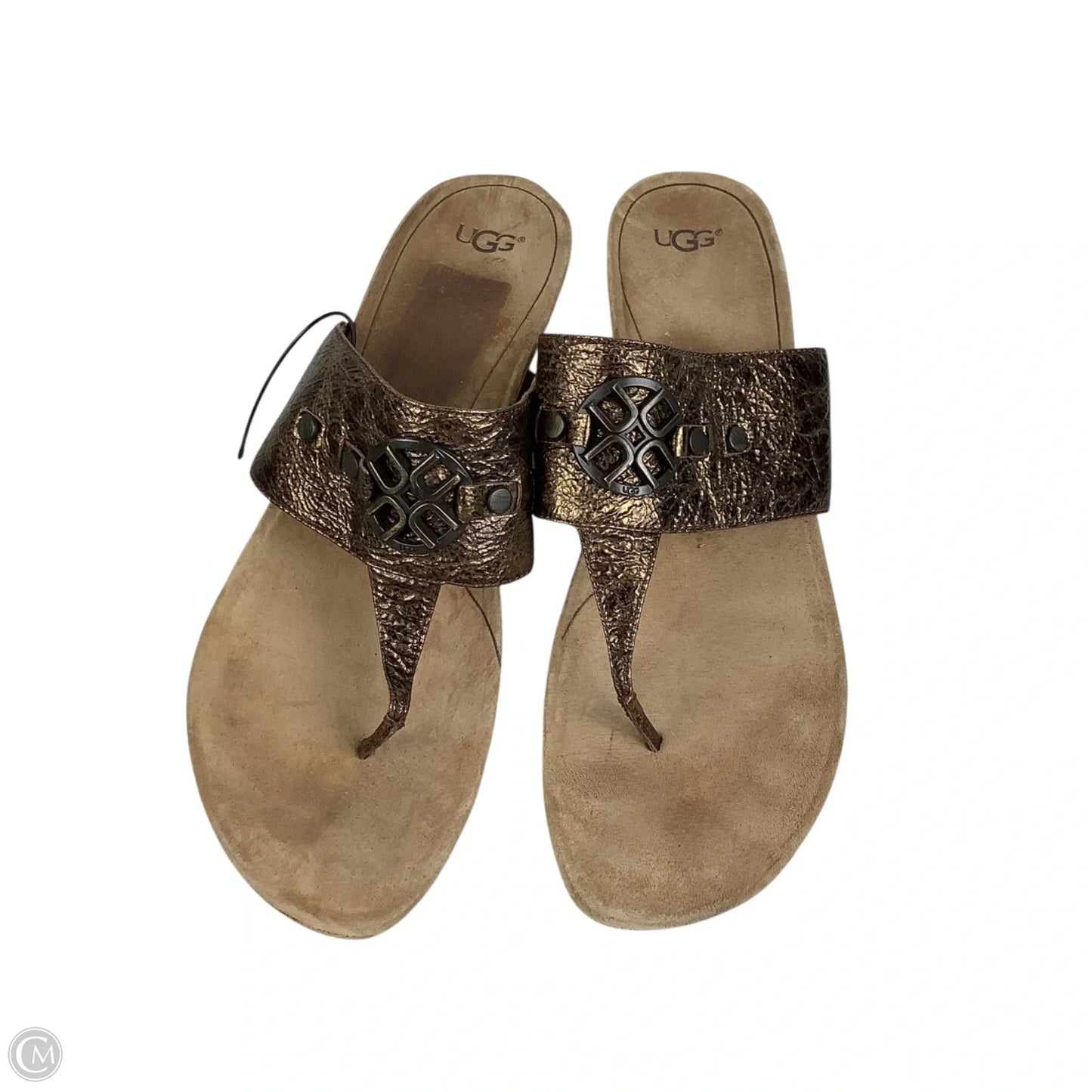 Sandals Designer By Ugg In Brown, Size: 11