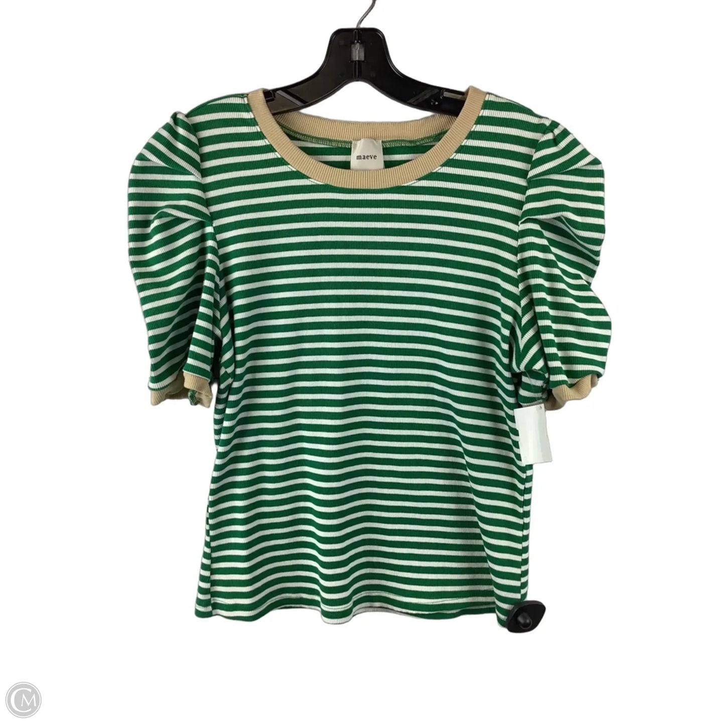 Top Short Sleeve By Maeve In Striped Pattern, Size: Xl