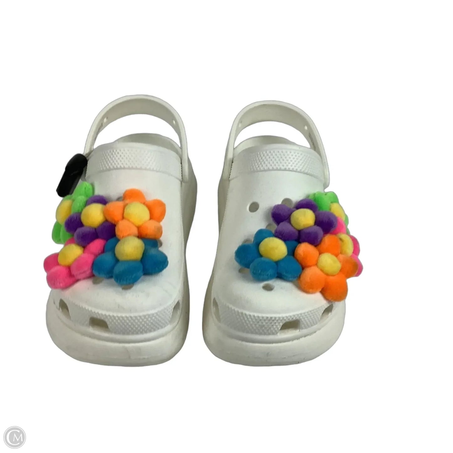 Sandals Heels Platform By Crocs In White, Size: 9