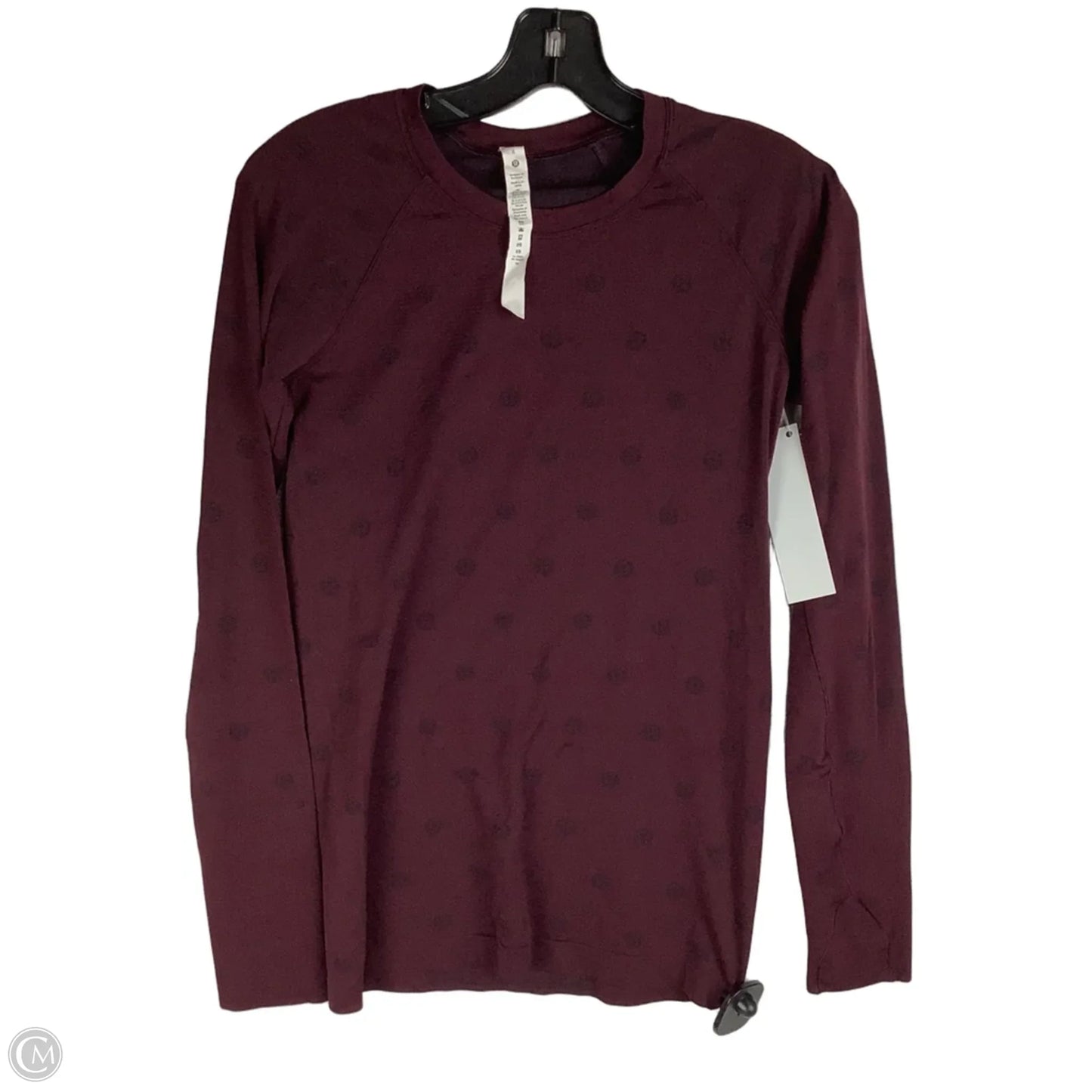 Athletic Top Long Sleeve Crewneck By Lululemon In Red, Size: 6