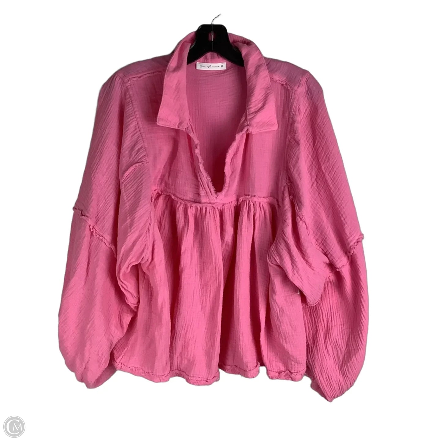 Top Long Sleeve By Ces Femme In Pink, Size: M