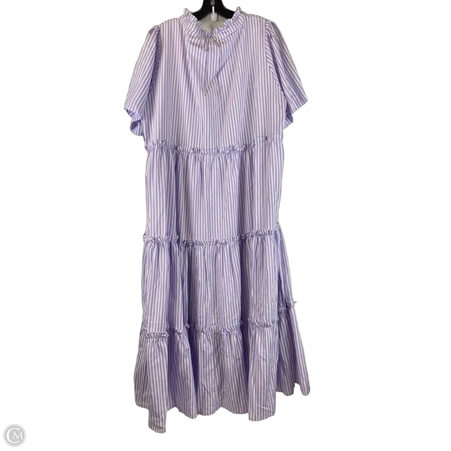 Dress Casual Maxi By Chicsoul In Purple & White, Size: 3x
