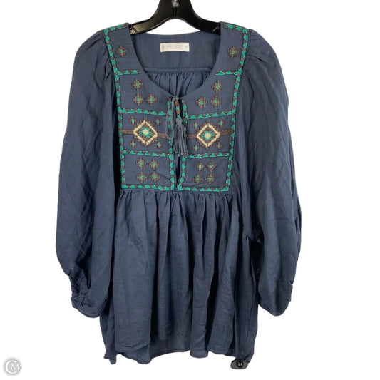 Top Long Sleeve By Lucky Brand In Blue, Size: Xl
