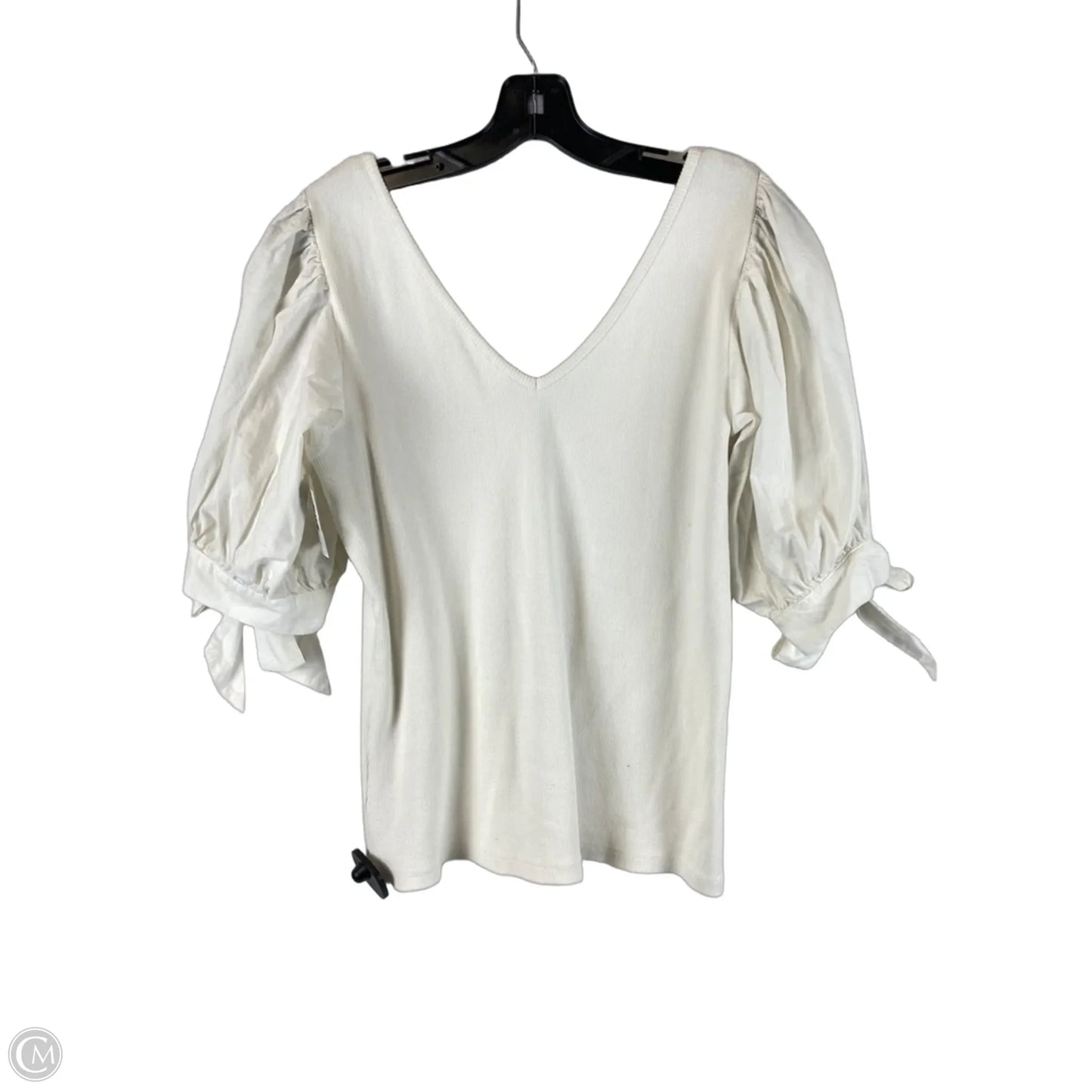 Top Short Sleeve By Maeve In White, Size: L