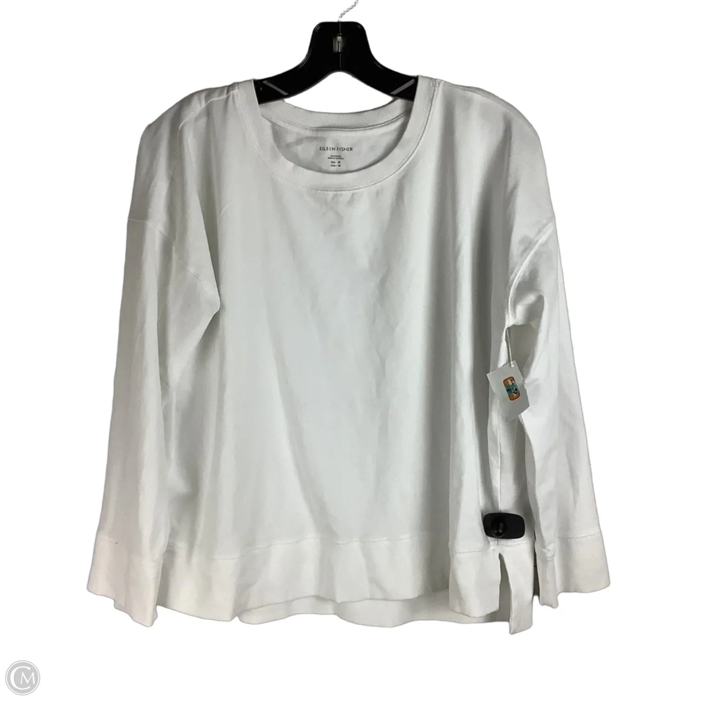 Top Long Sleeve By Eileen Fisher In White, Size: M