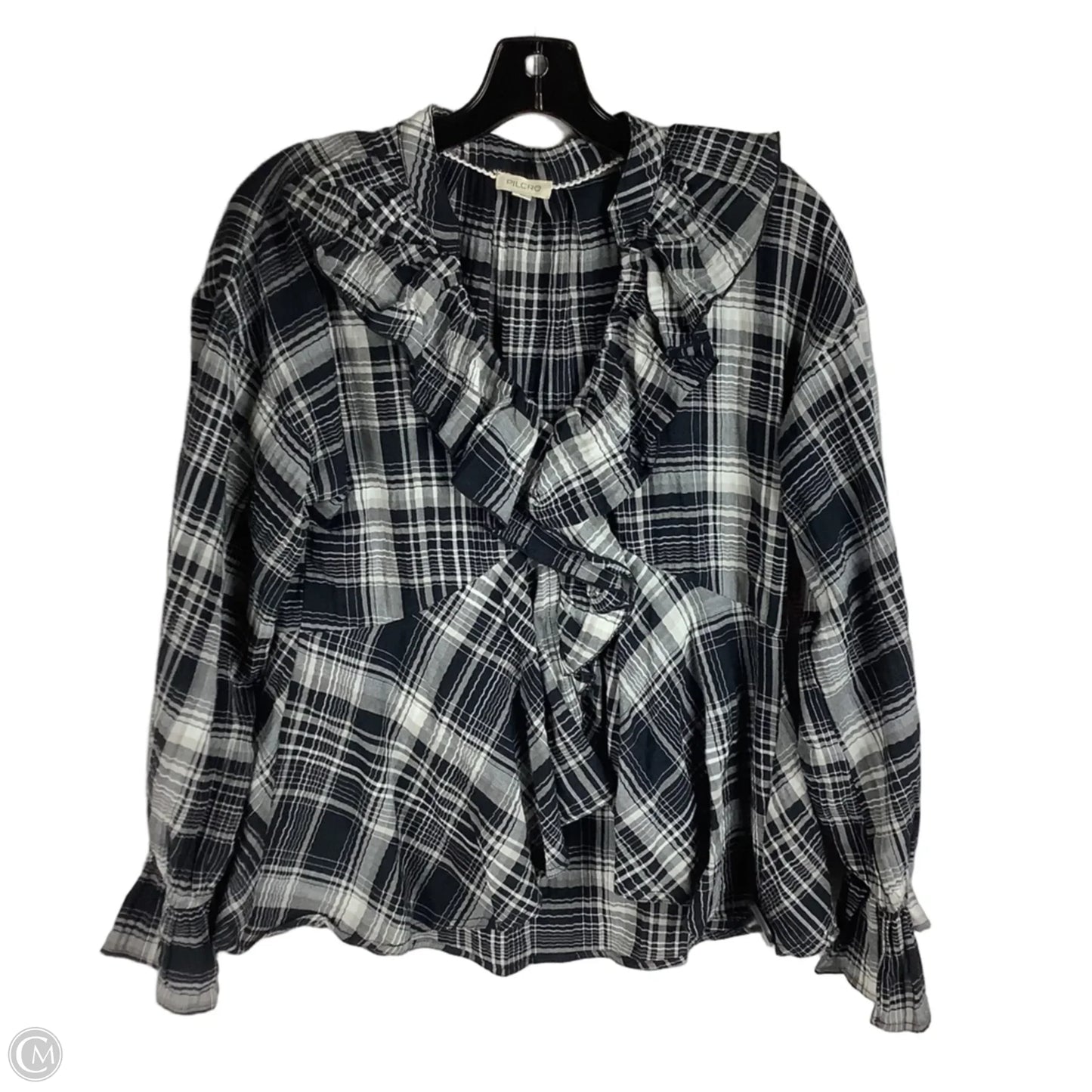 Top Long Sleeve By Pilcro In Navy, Size: Xs