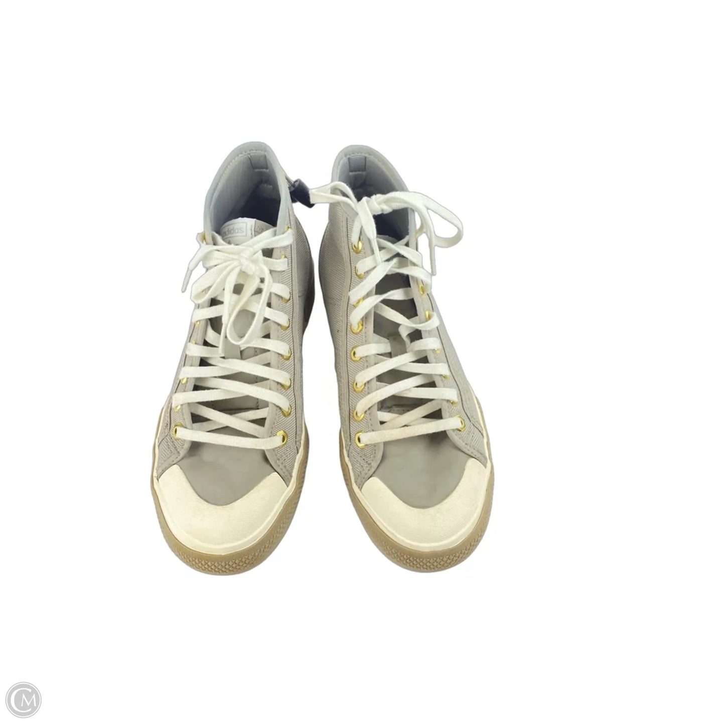 Shoes Sneakers By Adidas In Green & Grey, Size: 8