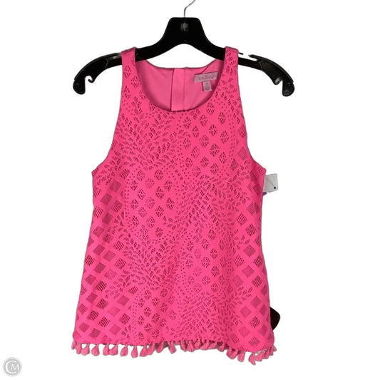 Top Sleeveless Designer By Lilly Pulitzer In Pink, Size: Xs