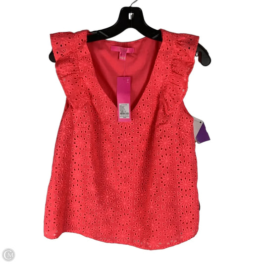 Top Sleeveless Designer By Lilly Pulitzer In Orange, Size: S