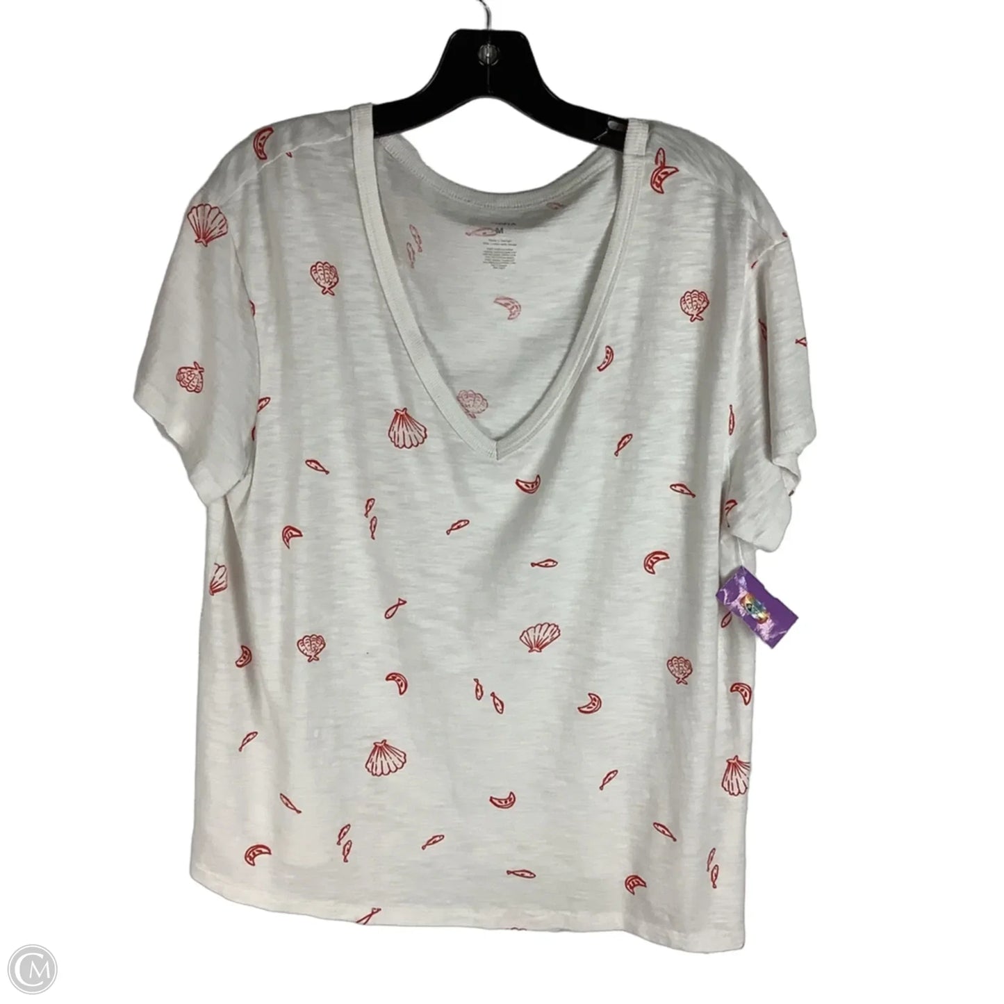 Top Short Sleeve By Sonoma In White, Size: M