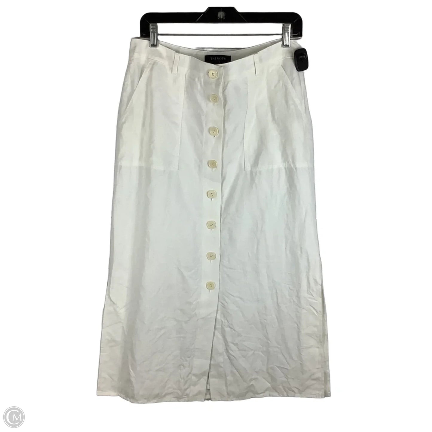 Skirt Maxi By Talbots In White, Size: 10 petite