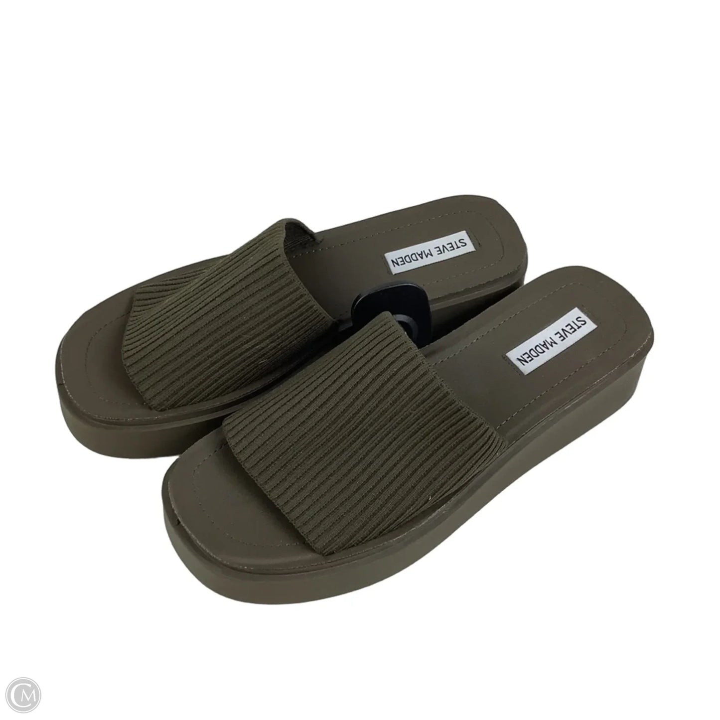 Sandals Heels Platform By Steve Madden In Green, Size: 10