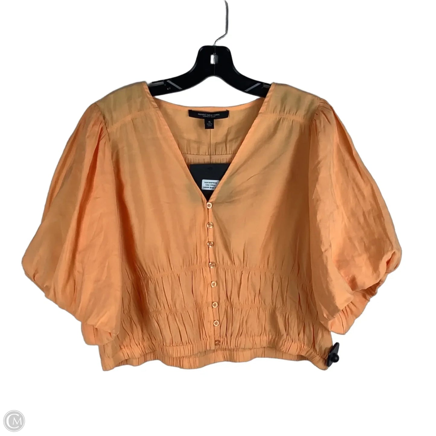 Top Short Sleeve By Marc New York In Orange, Size: Xl