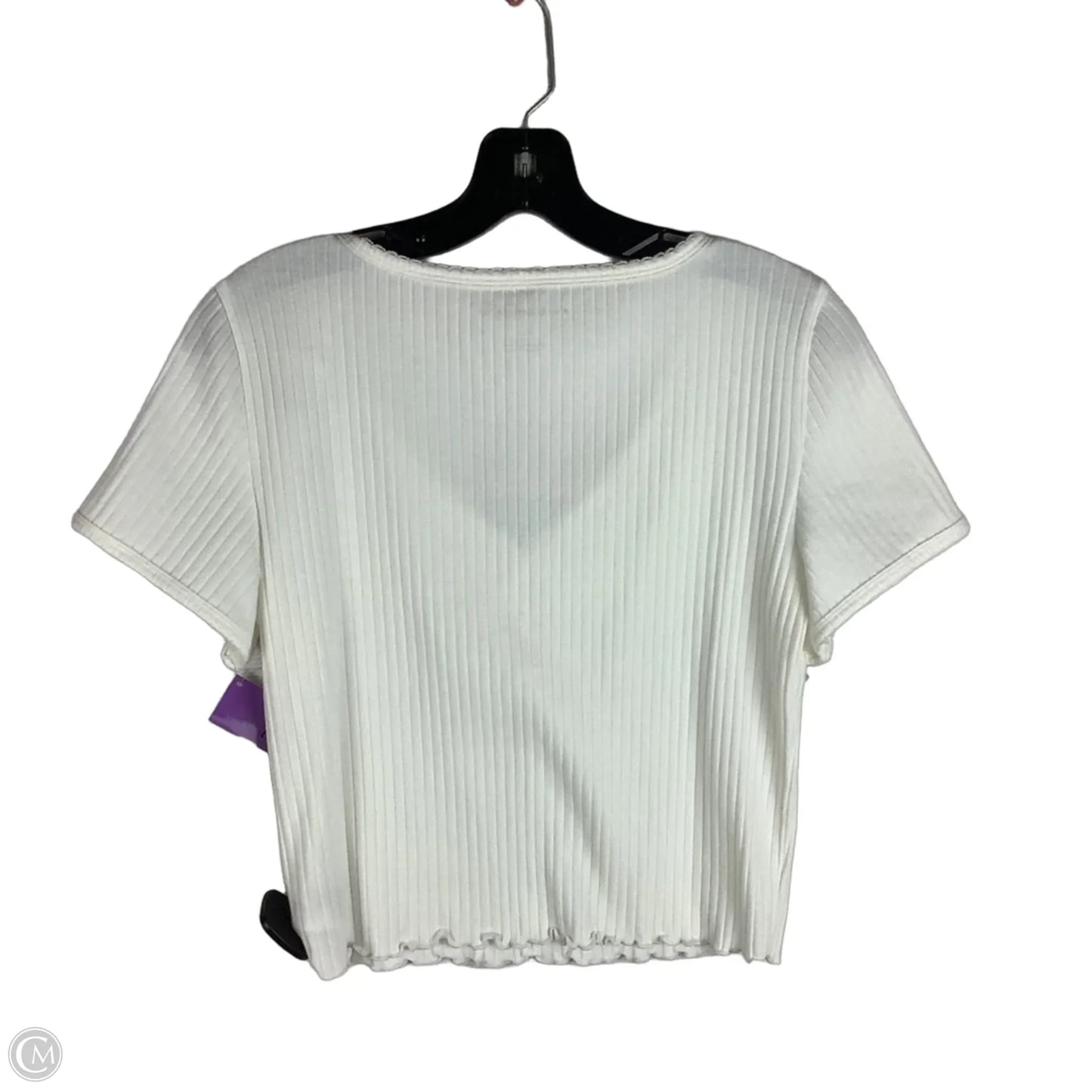 Top Short Sleeve By American Eagle In White, Size: L