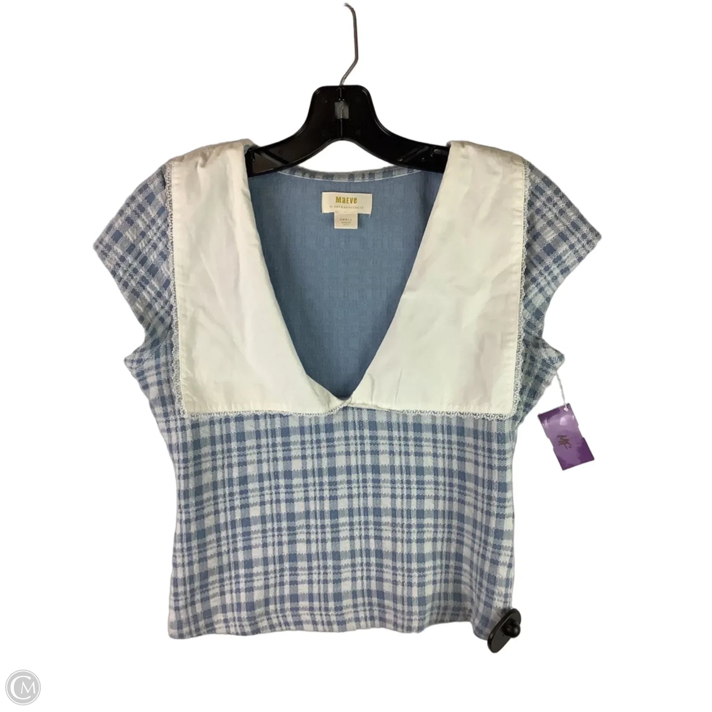 Top Short Sleeve By Maeve In Blue, Size: S