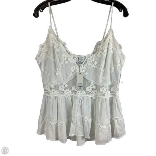 Top Sleeveless By Blue Rain In White, Size: L