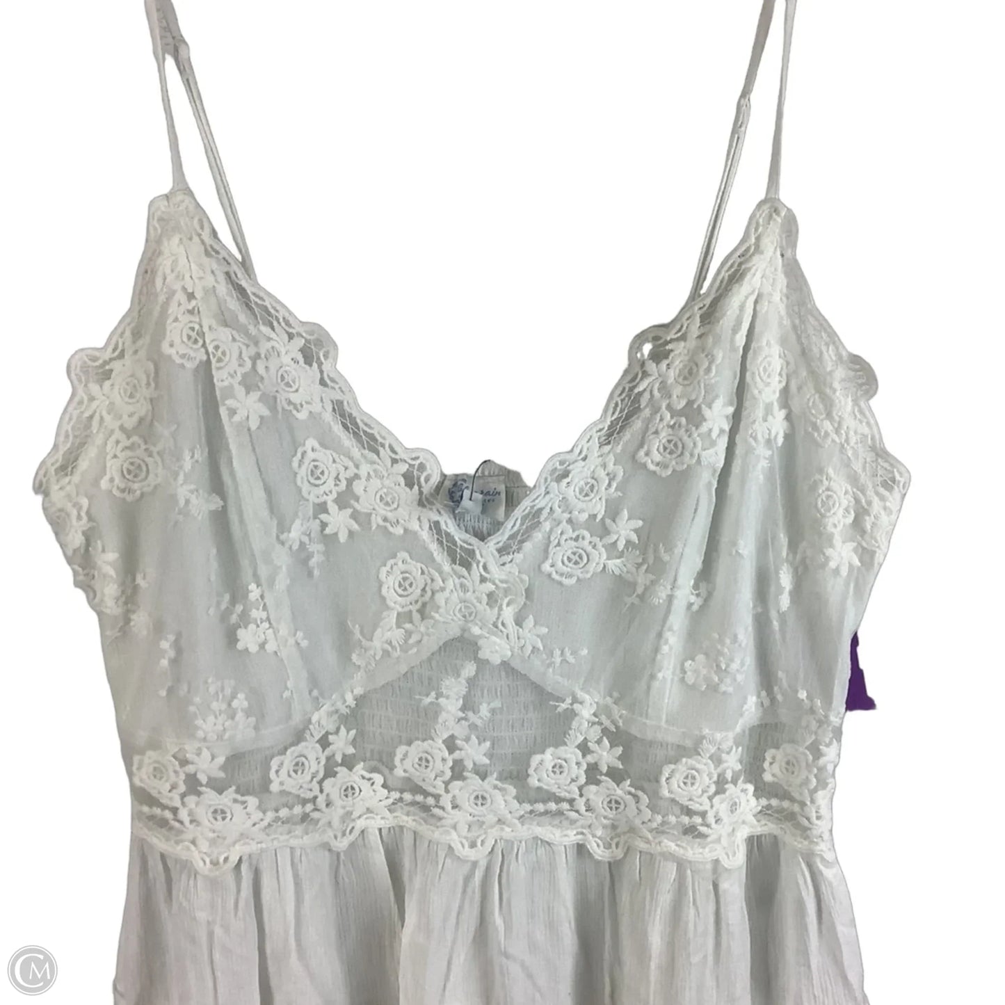 Top Sleeveless By Blue Rain In White, Size: L