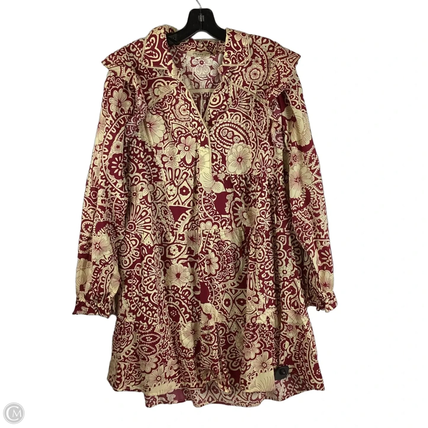Dress Casual Short By Umgee In Red & Tan, Size: Xl