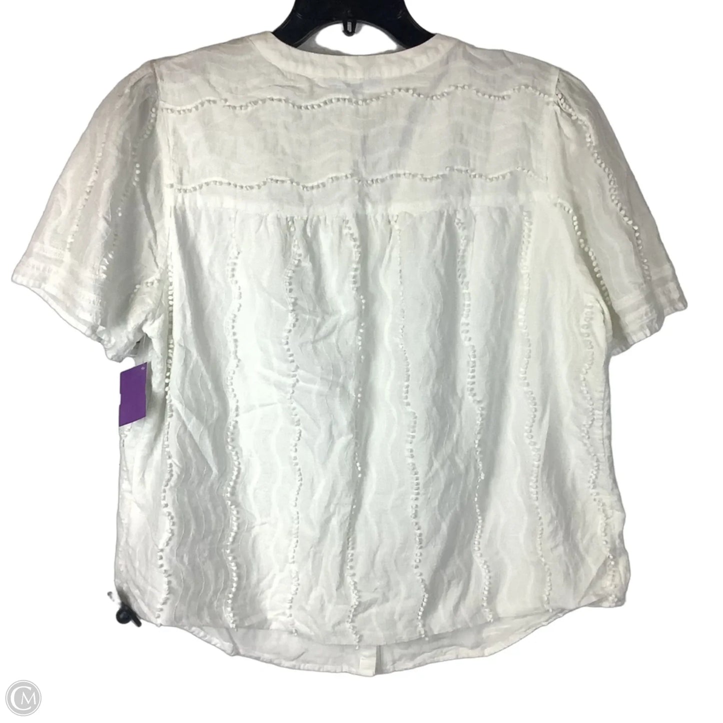 Top Short Sleeve By Draper James In White, Size: Xl