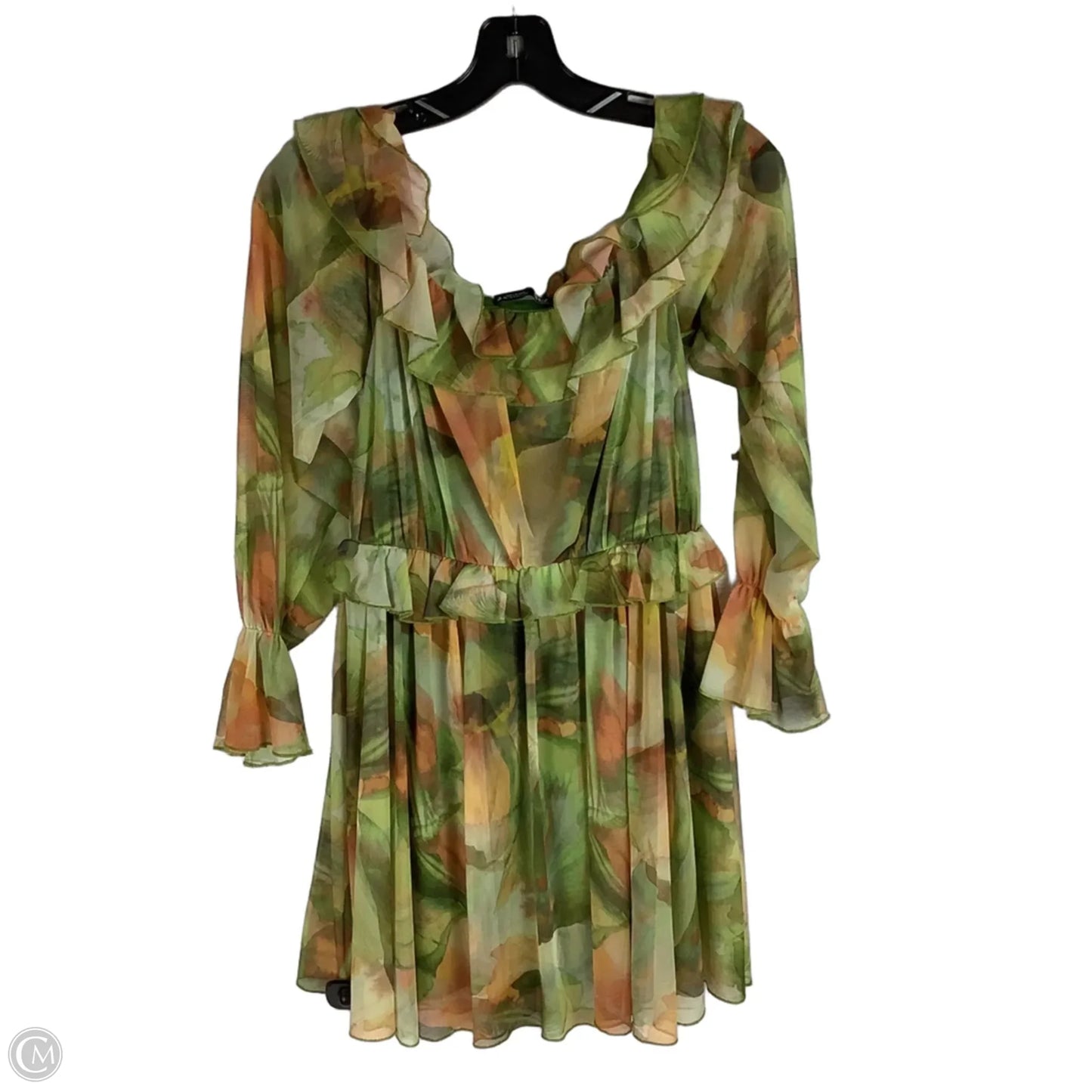 Dress Party Short By Zara In Green, Size: S