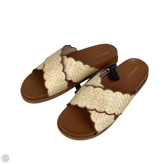 Sandals Flats By Crown And Ivy In Brown, Size: 9.5