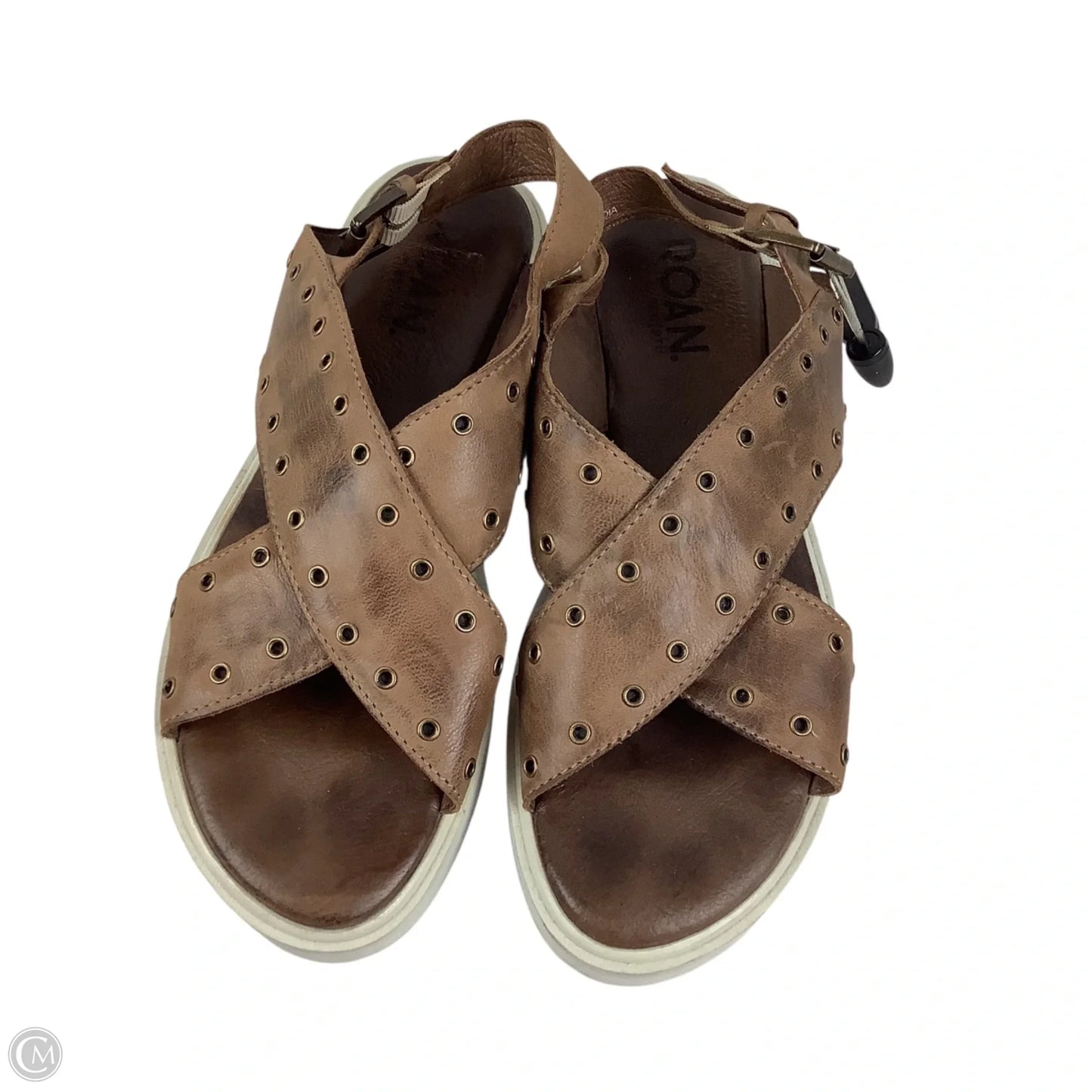 Sandals Heels Block By Bed Stu In Brown, Size: 9