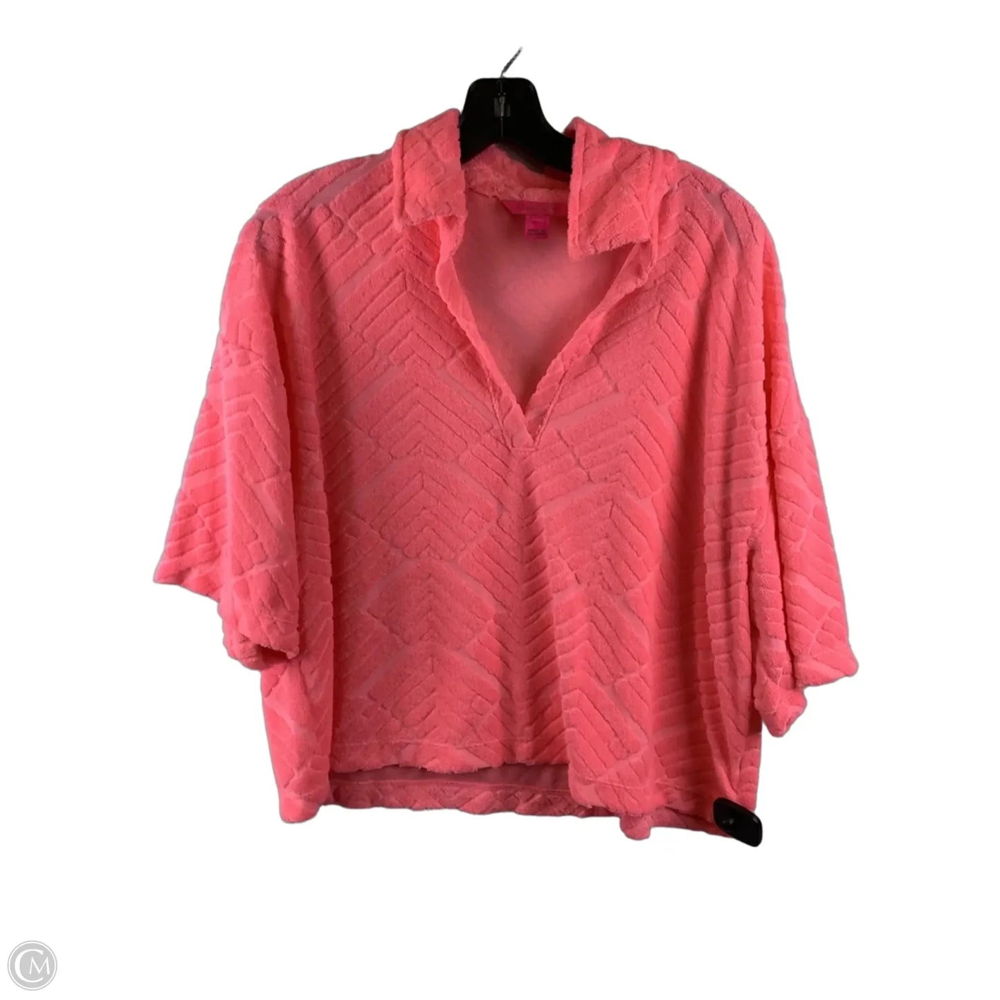 Top Short Sleeve Designer By Lilly Pulitzer In Coral, Size: Xl