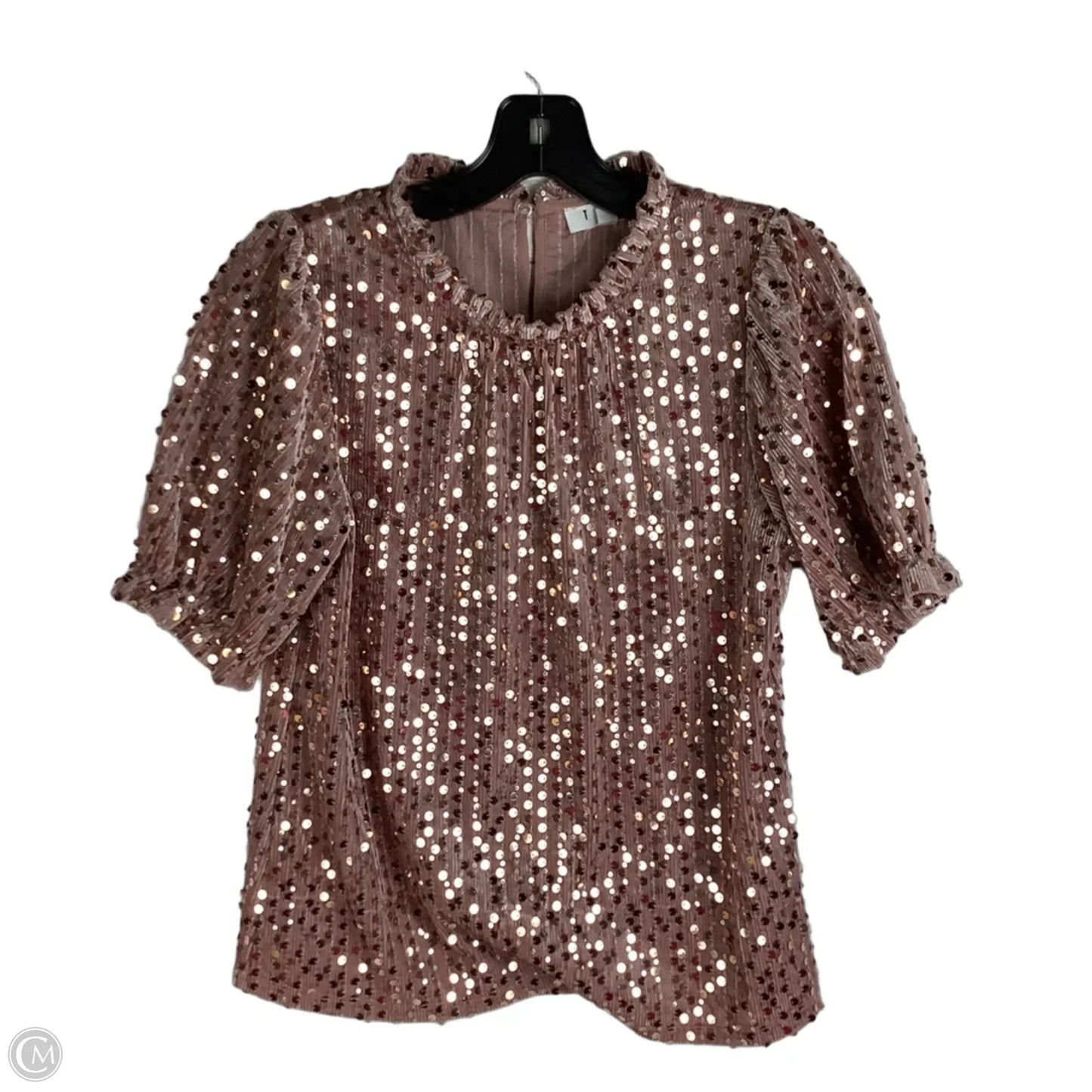 Top Short Sleeve By Thml In Rose Gold, Size: Xs