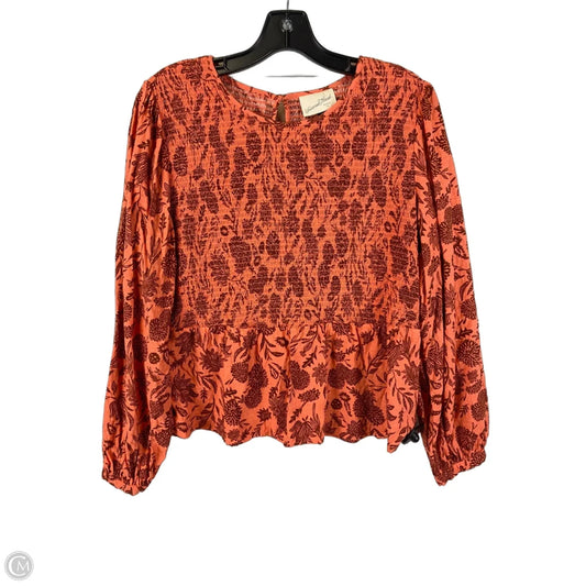 Top Long Sleeve By Universal Thread In Orange, Size: Xl