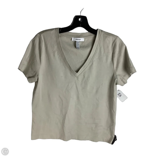 Top Short Sleeve By Spanx In Taupe, Size: M