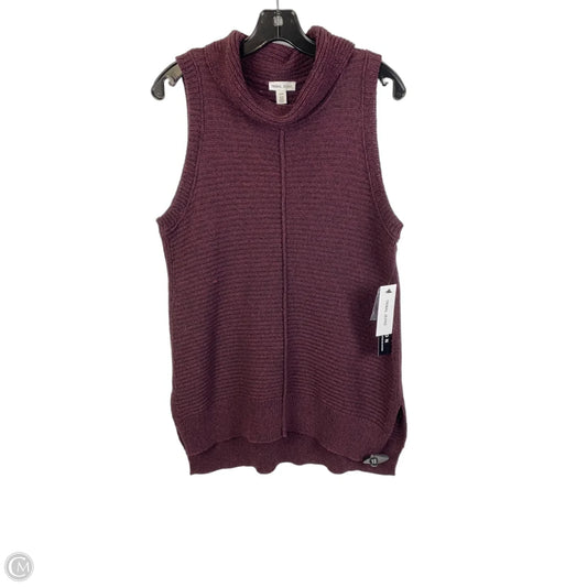 Vest Sweater By Tribal In Purple, Size: M
