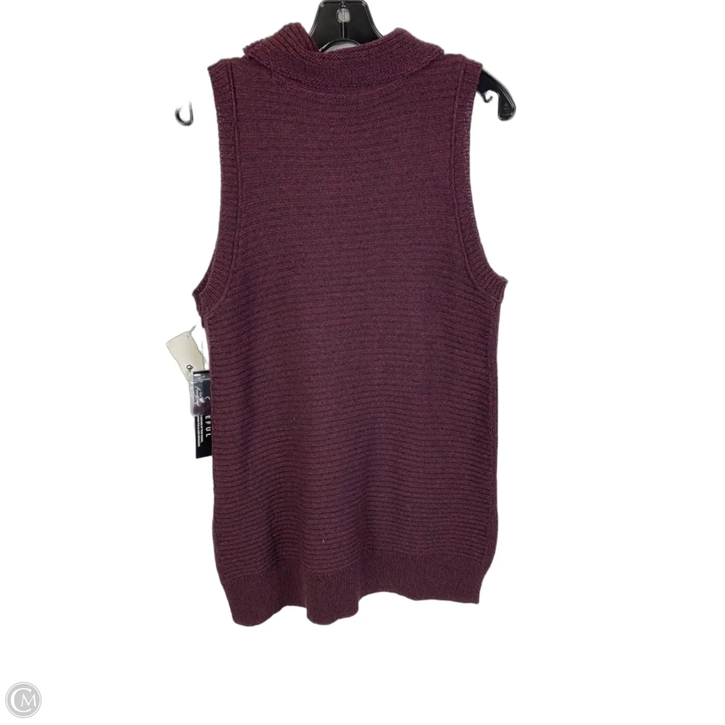 Vest Sweater By Tribal In Purple, Size: M