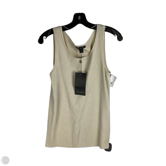 Top Sleeveless Designer By St. John In Beige, Size: L