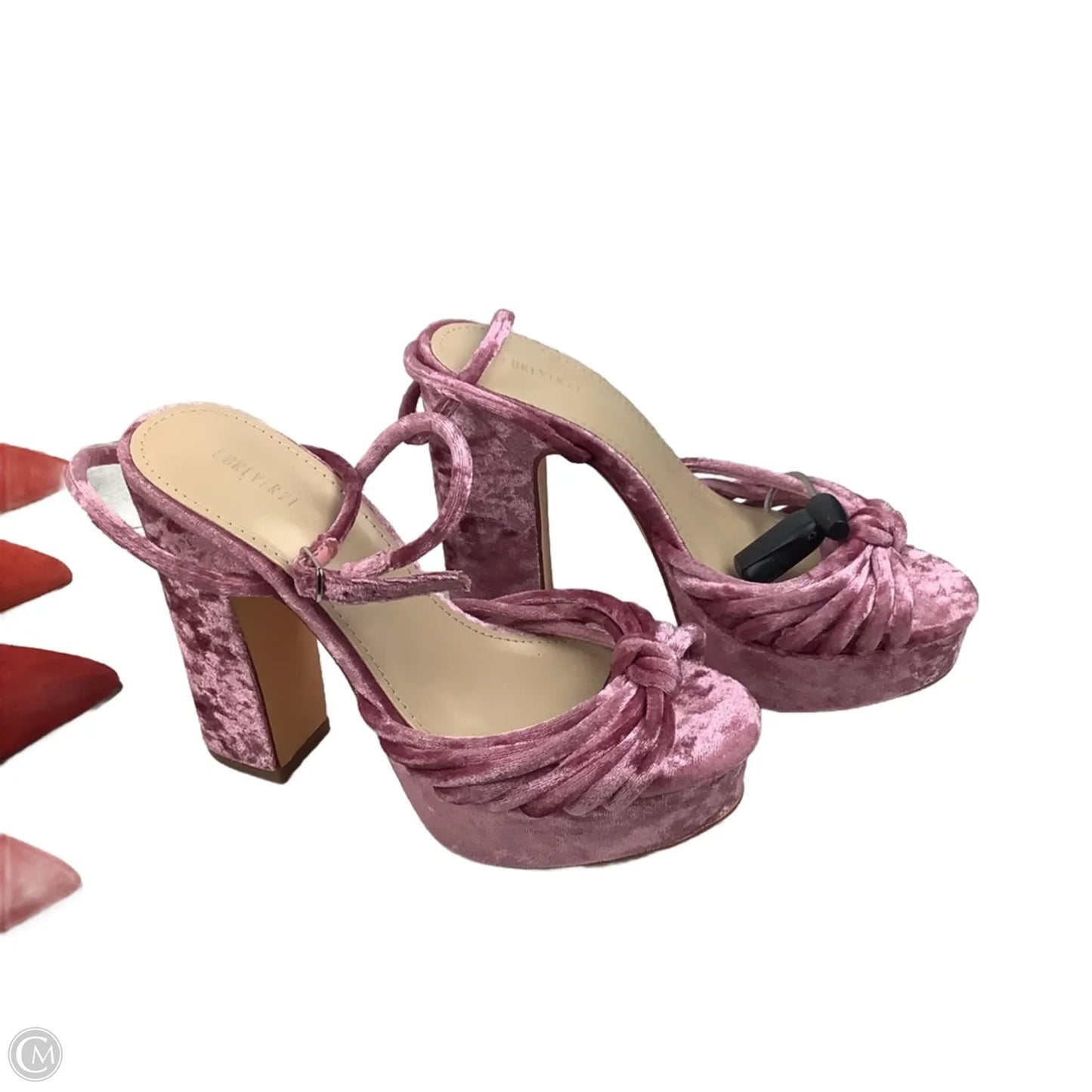 Sandals Heels Wedge By Forever 21 In Pink, Size: 6