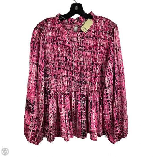 Top Long Sleeve By Jodifl In Pink, Size: L