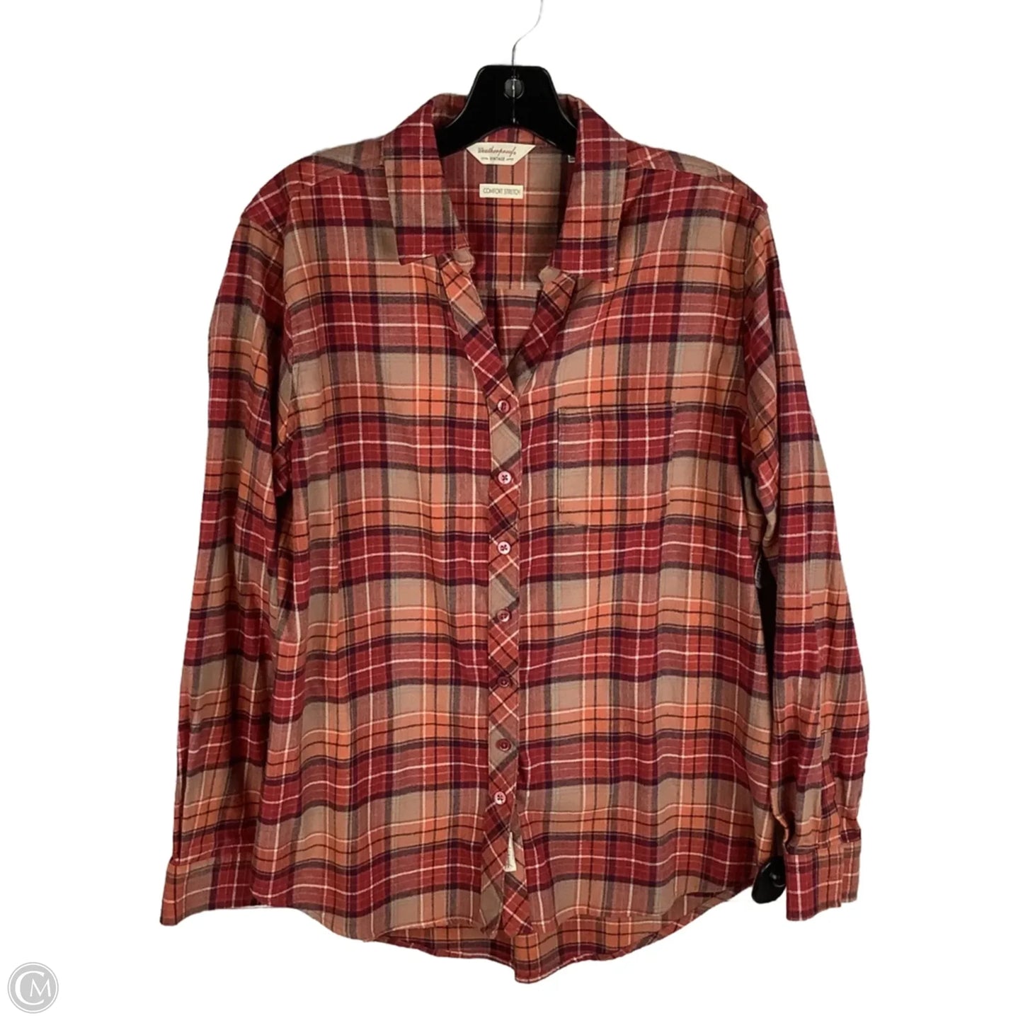 Top Long Sleeve By Weatherproof In Red, Size: L